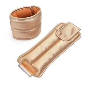 Eco Friendly Adjustable Custom Logo Metallic Color Pu Leather Neoprene Unisex Wrist Ankle Support Strap Protection Sports Weight