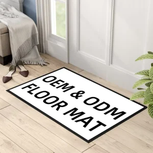 Eco-Friendly Anti-Slip Custom Non-Woven Sublimation Entryway Floor Mat Indoor/Outdoor Blank Washable Door Mat