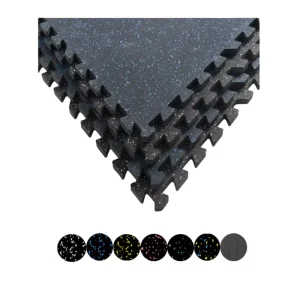Eco-Friendly Anti Slip Protective Puzzle 15mm 20mm Interlocking Rubber Gym Floor Tiles