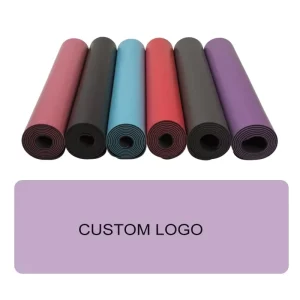 Eco-Friendly Blue PU Lather and Natural Rubber Pilates Yoga Mat