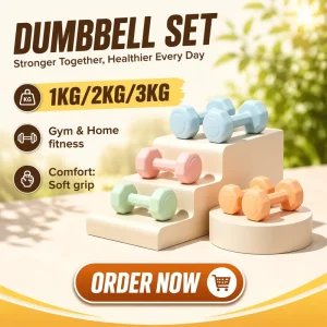 Eco Friendly Colorful Cement Filled Hex Dumbbell PVC Coated Hand Weights for Yoga Home Gym Exercise