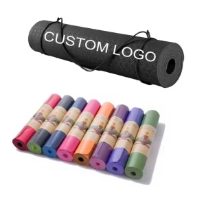 Eco Friendly Custom Logo Low Price Pilates Mat Anti Slip Eco Friendly Fitness Exercise TPE Yoga Mat
