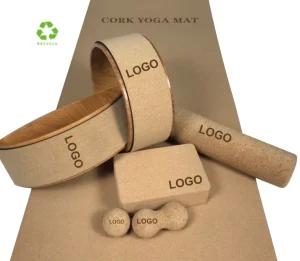 Eco-Friendly Double-Layer Cork Yoga Mat Set