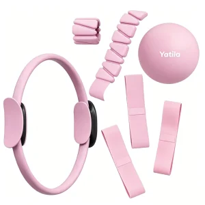 Eco-Friendly Gym Pilates Starter Kit With Yoga Ball Pilates Ring Wrist Weights And Fabric Booty Bands