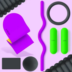 Eco-Friendly Gym Yoga Ball, Pilates Ring, Silicone Ankle Weight, and Stretch Band Fitness Kit