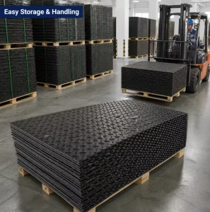Eco-Friendly HDPE/UHMWPE Anti-Slip Temporary Access Mats UV Heat Resistance Customizable Size Thickness for Pipeline