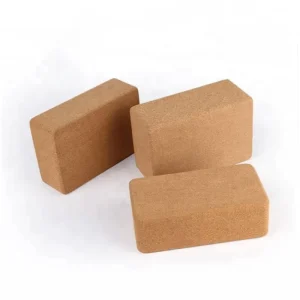Eco Friendly High Density 3x6x9 Inch Custom Logo Recyclable Brick Natural Wooden Cork Yoga Block Brand