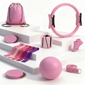 Eco-Friendly Home Fitness Pilates Set with Ball, Ring, and Glute Bands