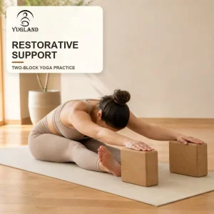 Eco-Friendly Natural Jute Cork Yoga Block, Non-Slip for Pilates, Home Gym Workout