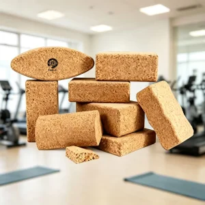 Eco-Friendly Non-Slip High-Density Natural Cork Yoga Brick Pilates Support Manufacturer