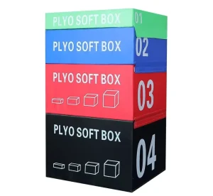 Eco-Friendly PVC Adjustable Soft 4 in 1 Plyometric Jump Box Set for Gym Fitness
