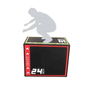 Eco-Friendly PVC Soft Foam Plyo Box, 15cm/30cm/45cm/60cm Heights, Black, 20 x 24 x 30 Inches