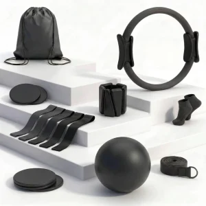 Eco-Friendly Pilates Equipment Set with Ball Circle and Resistance Bands for Home Gym Training and Yoga