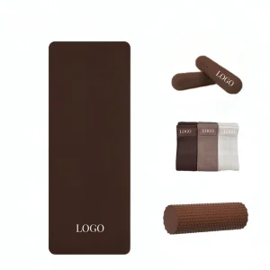 Eco-Friendly Pilates Exercise Accessories Set with PU Yoga Mat, Resistance Band, and Ball