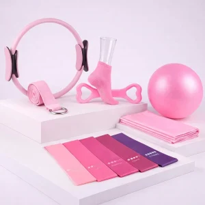 Eco-Friendly Pilates Set with Ring, Ball and Loop Bands for Studio and Home Use