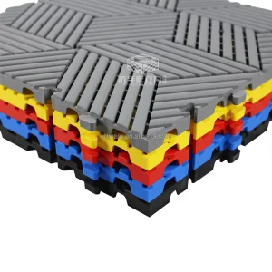 Eco Friendly Plastic Anti Slip Vinyl Flooring Tiles with Modern Design 5 Year Warranty for Mall Car Wash Shows Workshops Offices