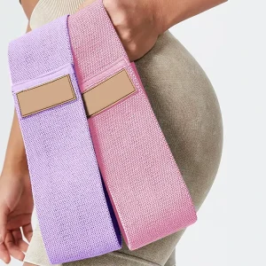 Eco Friendly Polyester Nylon Jacquard Stretch Resistant Bands Hip Squat Training Strap For Work Home Gym Exercise