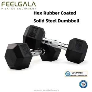 Eco-Friendly Rubber Coated Solid Steel Core Hex Dumbbells Anti-Slip Grip Adjustable Weight Lightweight Portable for Home Use