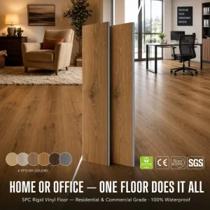 Eco Friendly SPC Click Flooring E0 Grade SPC Vinyl Plank Flooring With Shopping Mall UV Coating Rigid Core