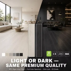 Eco Friendly SPC Rigid Core Flooring Custom Logo Vinyl Plank Flooring With IXPE Underlay