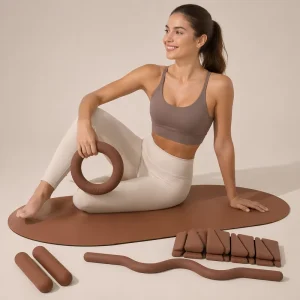 Eco-Friendly Silicone Yoga Pilates Set Resistance Ring Mat Blocks for Home Gym Fitness