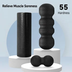 Eco-Friendly Solid Yoga Roller & Massage Ball Set Peanut Ball for Leg Muscle Relaxation OEM Custom Foam Roller