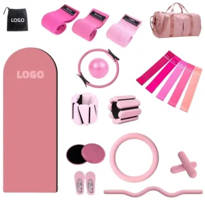 Eco-Friendly Stretching and Relief Set Deep Massage Roller Yoga Block Carry Bag & Silicone Power Ring for Home Fitness