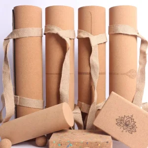 Eco-Friendly Sustainable Cork Yoga Mat Custom Logo Non-Slip Sweat-Resistant Wider