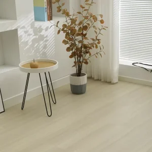 Eco-Friendly Waterproof Plain Wide-Plank SPC Flooring with Click Installation for Apartment, Villa, Hotel, and School