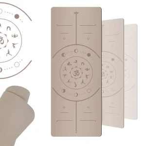Eco-Friendly Wear-Resistant PU Rubber Gym and Non-Slip Yoga Mat, 4.5mm with Position Line