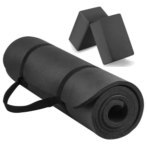 Eco-Friendly Yoga Accessories Kit with Mat and Block for Home, Studio and Gym Practice