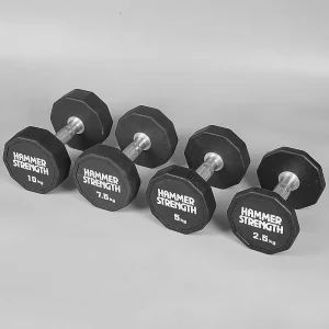Eco friendly 2.5-50kg Multi Sides Black Rubber Dumbbell With 3 year Quality Guarantee For Gym Equipment