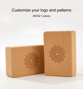 Eco friendly Custom Logo Yoga Pilates Fitness Blocks Simple Style Universal Use Color Customized Cork Pilates Fitness