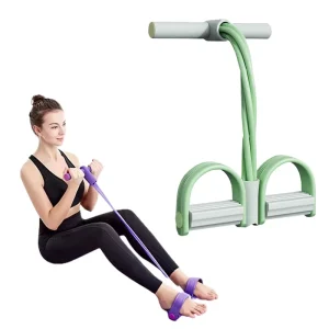 Eco friendly Multifunctional TPE Abdomen Leg Exercise Bands Effective Stretch Yoga Pedal Pull Rope Resistance Band Training