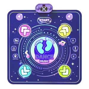 Educational Music Dance Pad 90x90cm Electronic Indoor Exercise Toy for Children