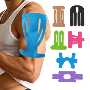 Elastic Adhesive Waterproof Pre-Cut Kinesiology Tape for Athletic Muscle Support