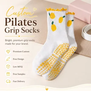 Elastic Breathable Non-Slip Pilates Workout Socks for Yoga Studio Training