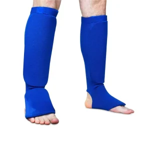 Elastic Cloth Compression Shin Guards for Judo Kickboxing Muay Thai Training