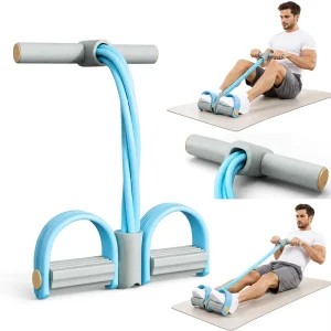 Elastic Exercise Bands with Handles Pedal Resistance for Fitness