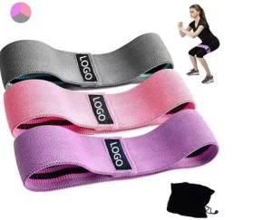 Elastic Fabric Booty Hip Band Set for Yoga and Resistance Exercise
