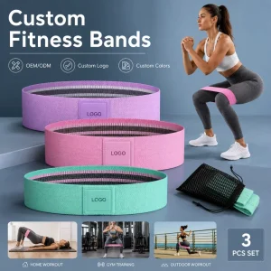 Elastic Knitted Circle Resistance Band Set for Pilates and Yoga Strength Training