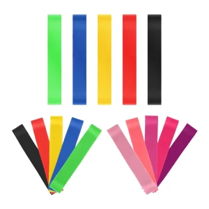 Elastic Mini Loop Resistance Bands Set for Squats, Hip Training, Yoga, and Fitness