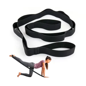 Elastic Multi-Loop Yoga Stretch Strap for Physical Therapy and Pilates