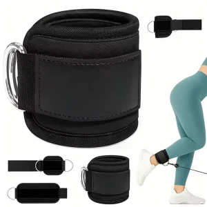 Elastic Padded Ankle and Wrist Straps for Glute Workouts
