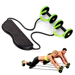 Elastic Resistance Pull Rope and Double Abdominal Roller
