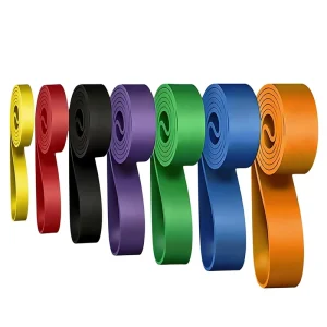 Elastic Rubber and Latex Resistance Bands for Strength Training