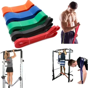 Elastic Strength Fitness Power Yoga Custom Logo Black Long Gym Exercise Assistance Pull up Workout Latex Resistance Band Set
