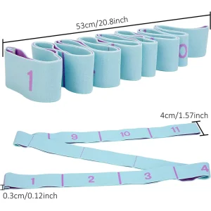 Elastic Stretch Strap with Loops for Yoga, Dance, and Exercise