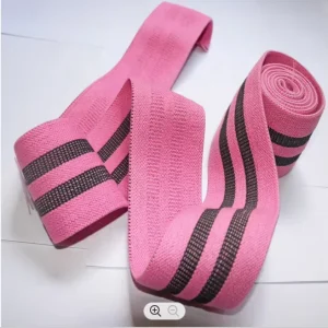 Elastic Yoga Fitness Webbing Bands Non-Rolling Hip Circle Exercise Bands Woven Polyester Cotton
