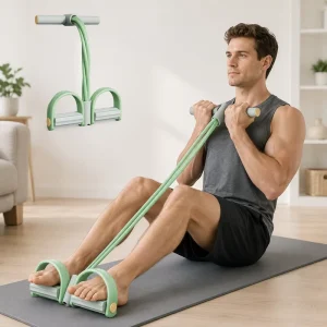 Elastic Yoga Portable Non-Slip Pedal Resistance Bands with Handles